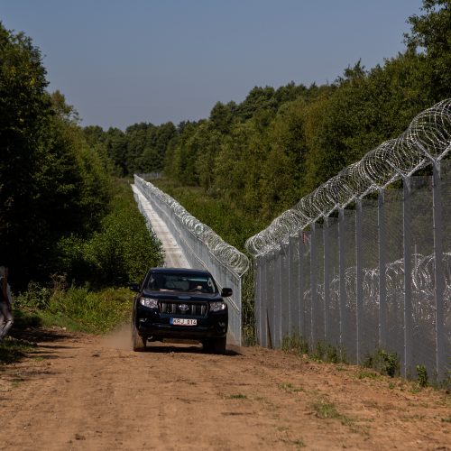 Ministrė A. Bilotaitė lankėsi Pūškų užkardoje  © P. Peleckio / BNS nuotr.