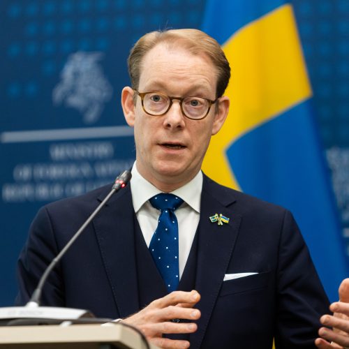 Lietuvoje vieši Švedijos užsienio reikalų ministras  © Ž. Gedvilos / BNS nuotr.
