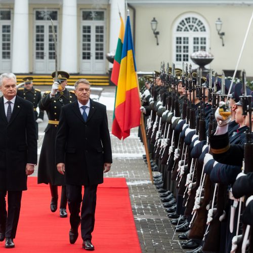 Rumunijos prezidento vizitas Lietuvoje  © Ž. Gedvilos / BNS, R. Dačkaus / Prezidentūros nuotr.