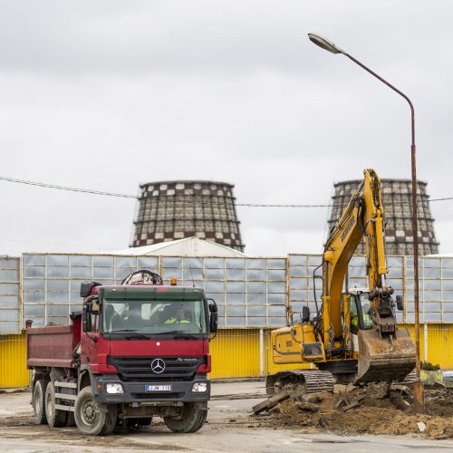 Prie Gariūnų prasidėjo žiedinės sankryžos įrengimo darbai  © I. Gelūno / BNS nuotr.