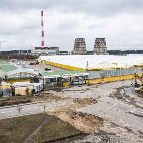 Prie Gariūnų prasidėjo žiedinės sankryžos įrengimo darbai  © I. Gelūno / BNS nuotr.