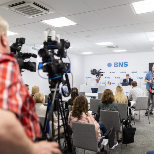 M. Sinkevičiaus spaudos konferencija  © I. Gelūno / BNS nuotr.