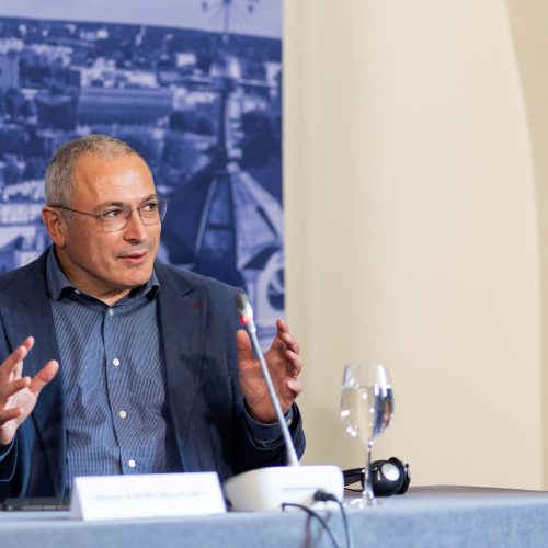 Vilniaus Rusijos forumo spaudos konferencija  © Ž. Gedvilos / BNS nuotr.