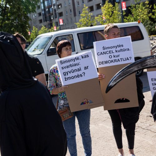 Ūkininkų protestas prie Seimo  © P. Peleckio / BNS nuotr.