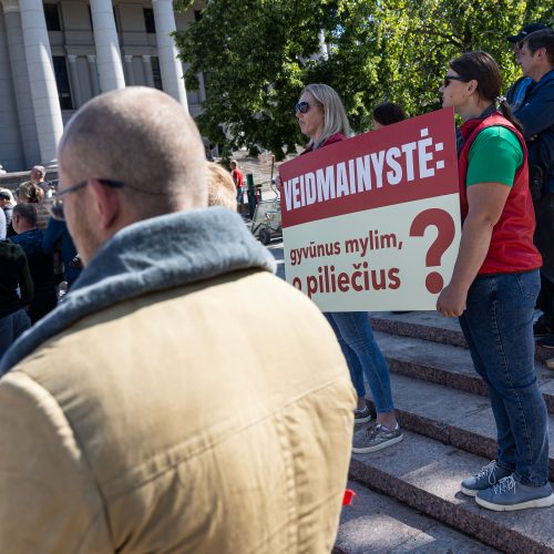 Ūkininkų protestas prie Seimo  © P. Peleckio / BNS nuotr.