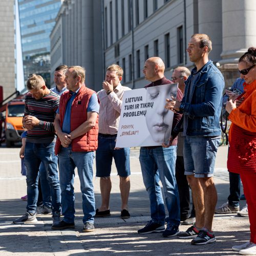 Ūkininkų protestas prie Seimo  © P. Peleckio / BNS nuotr.