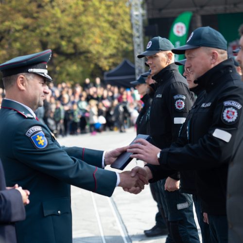 Policijos šventė Kaune  © V. Šulinsko nuotr.