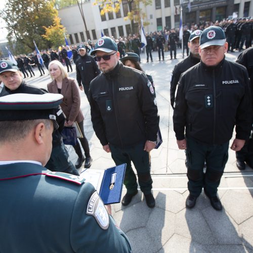 Policijos šventė Kaune  © V. Šulinsko nuotr.