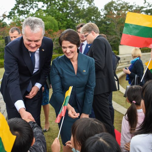 G. Nausėda pagerbė Č. Sugiharos atminimą  © R. Dačkaus / Prezidentūros nuotr.