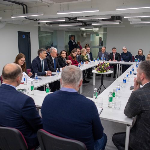 Prezidento komandos darbo diena Kėdainiuose  © R. Dačkaus / Prezidentūros nuotr.