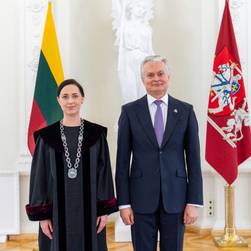 Prezidentas priima teisėjų priesaikas  © R. Dačkaus / Prezidentūros nuotr.