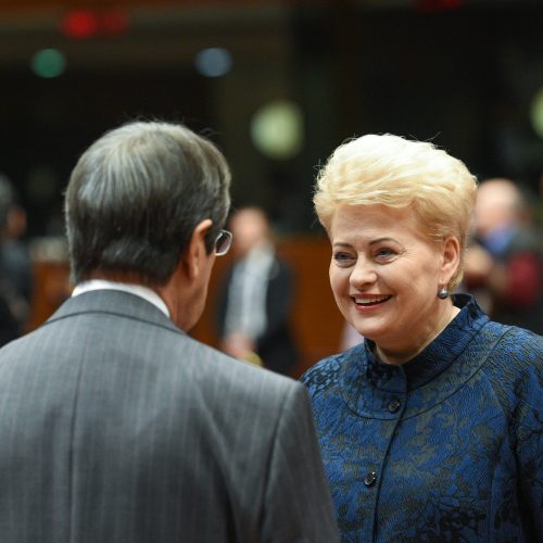 Prezidentė susitiko su ES vadovais  © R. Dačkaus / Prezidentūros nuotr.
