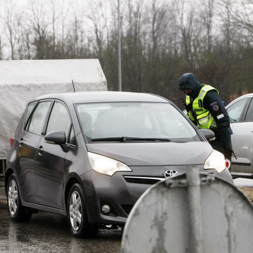 Klaipėdos policijos pareigūnai dirba postuose  © V. Liaudanskio nuotr.