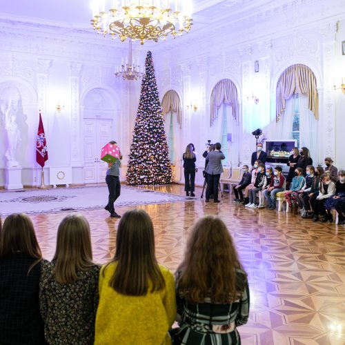 Prezidentūros Kalėdų eglutės įžiebimas  © Pauliaus Peleckio / „BNS Foto“ nuotr.