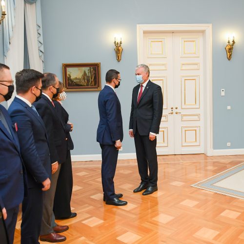 G. Nausėda susitiko su Lenkijos premjeru  © R. Dačkaus / Prezidentūros nuotr.