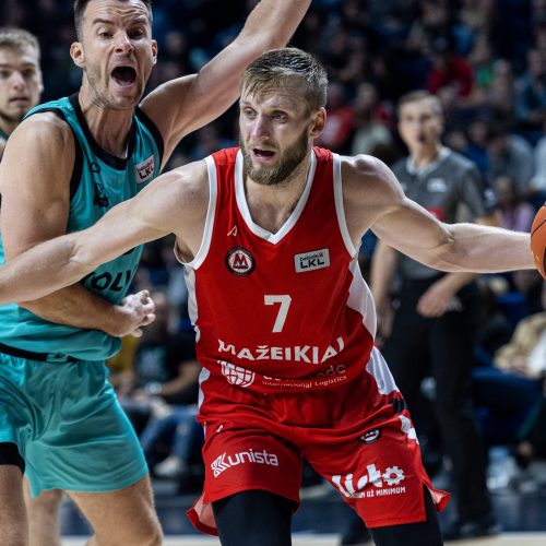  LKL: „Wolves“ – Mažeikių „M Basket“  © P. Peleckio / BNS nuotr.