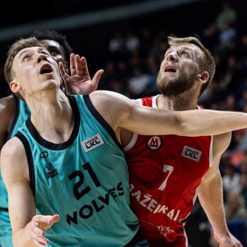 LKL: „Wolves“ – Mažeikių „M Basket“  © P. Peleckio / BNS nuotr.