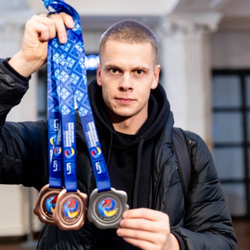 D. Rapšio sutiktuvės Vilniaus oro uoste