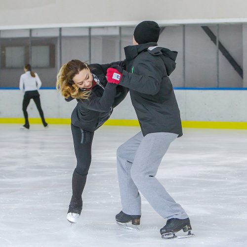 Šokių ant ledo olimpiečių treniruotė Kaune  © Evaldo Šemioto nuotr.