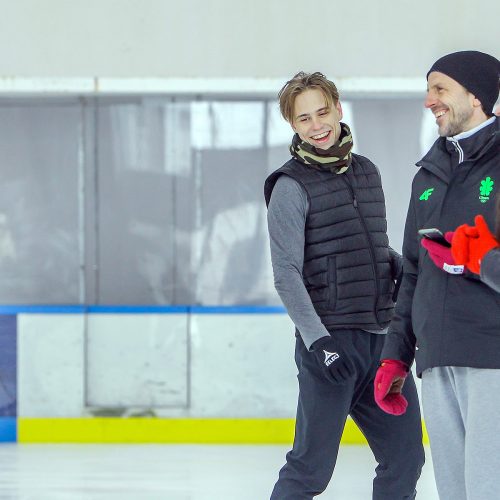 Šokių ant ledo olimpiečių treniruotė Kaune  © Evaldo Šemioto nuotr.