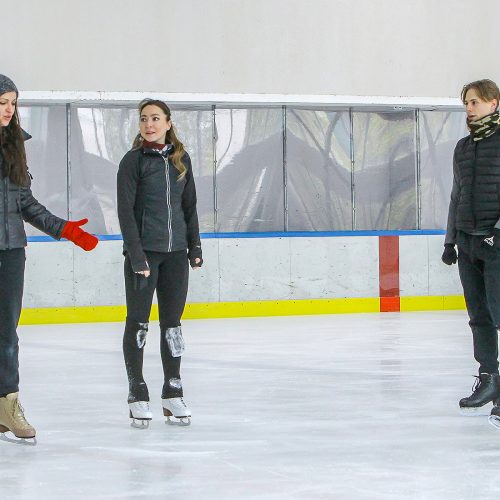 Šokių ant ledo olimpiečių treniruotė Kaune  © Evaldo Šemioto nuotr.