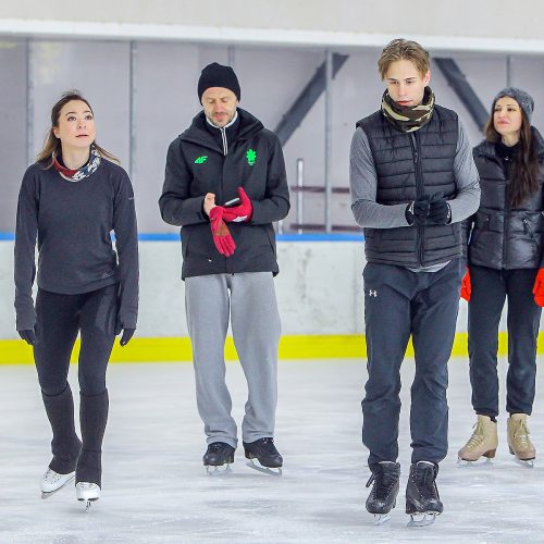 Šokių ant ledo olimpiečių treniruotė Kaune  © Evaldo Šemioto nuotr.