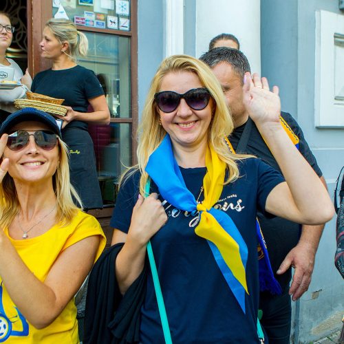 Vilnių užplūdo Ukrainos futbolo fanai  © Evaldo Šemioto nuotr.