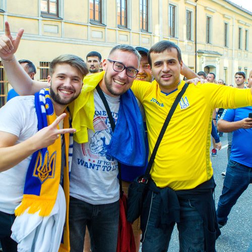 Vilnių užplūdo Ukrainos futbolo fanai  © Evaldo Šemioto nuotr.