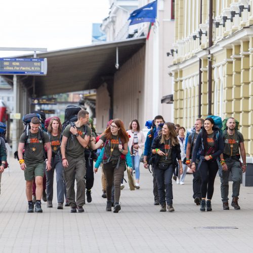 Išlydėti ekspedicijos „Misija Sibiras“ dalyviai   © P. Peleckio/Fotobanko nuotr.