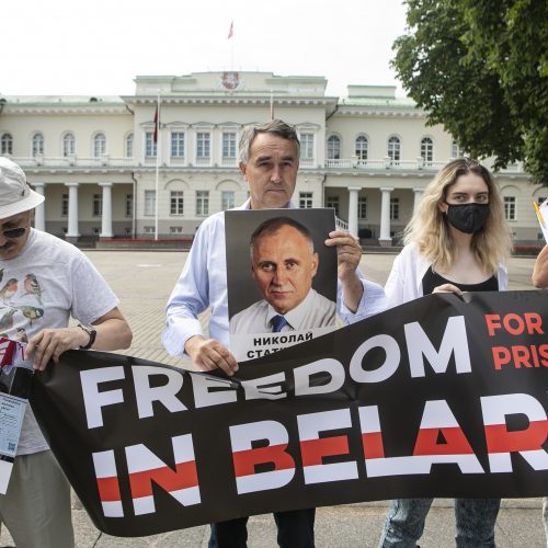 Protestas prieš žmogaus teisių pažeidimus Baltarusijoje   © P. Peleckio / Fotobanko nuotr.