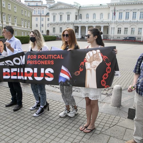 Protestas prieš žmogaus teisių pažeidimus Baltarusijoje   © P. Peleckio / Fotobanko nuotr.