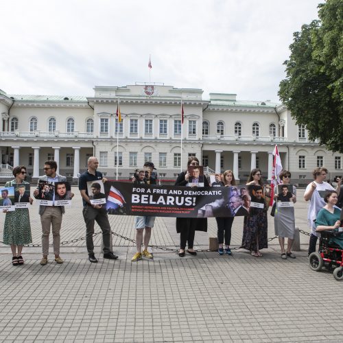 Protestas prieš žmogaus teisių pažeidimus Baltarusijoje   © P. Peleckio / Fotobanko nuotr.