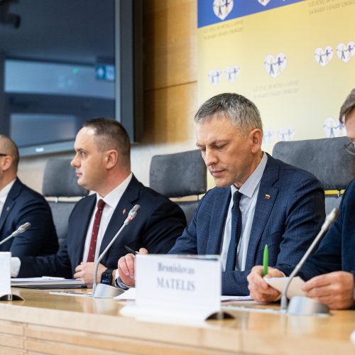 Seimo komisijos dėl VSD pranešėjo informacijos spaudos konferencija  © P. Peleckio / BNS nuotr.