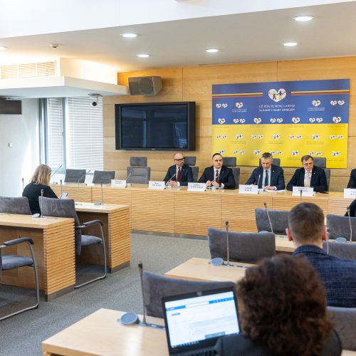 Seimo komisijos dėl VSD pranešėjo informacijos spaudos konferencija  © P. Peleckio / BNS nuotr.