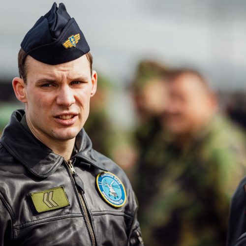 NATO oro policijos misiją Baltijos šalyse vykdančių pajėgų apsikeitimo ceremonija  © S. Lisausko / BNS nuotr.