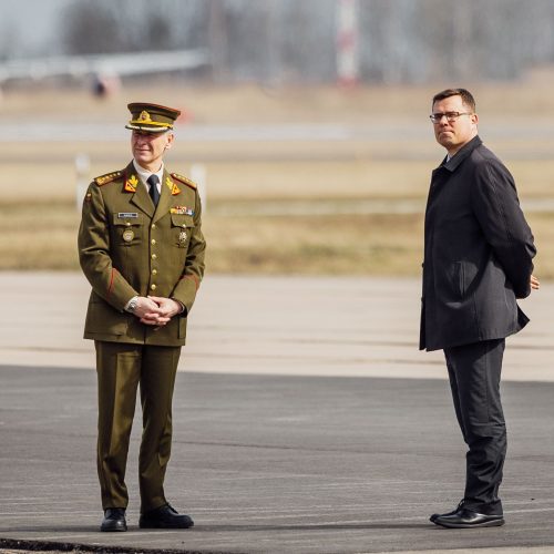 NATO oro policijos misiją Baltijos šalyse vykdančių pajėgų apsikeitimo ceremonija  © S. Lisausko / BNS nuotr.