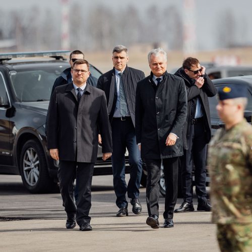 NATO oro policijos misiją Baltijos šalyse vykdančių pajėgų apsikeitimo ceremonija  © S. Lisausko / BNS nuotr.