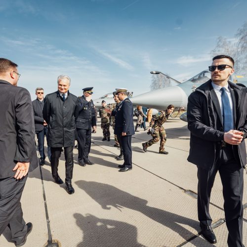 NATO oro policijos misiją Baltijos šalyse vykdančių pajėgų apsikeitimo ceremonija  © S. Lisausko / BNS nuotr.