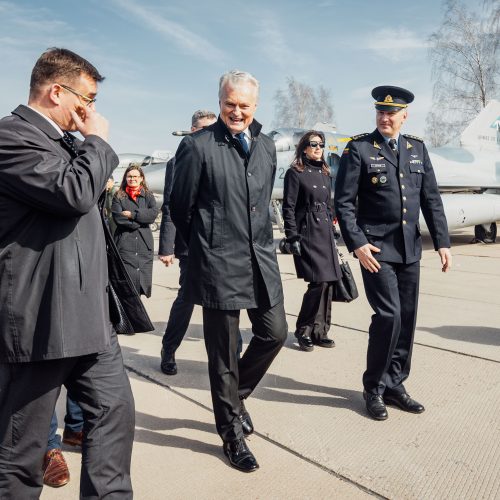 NATO oro policijos misiją Baltijos šalyse vykdančių pajėgų apsikeitimo ceremonija  © S. Lisausko / BNS nuotr.