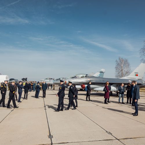 NATO oro policijos misiją Baltijos šalyse vykdančių pajėgų apsikeitimo ceremonija  © S. Lisausko / BNS nuotr.