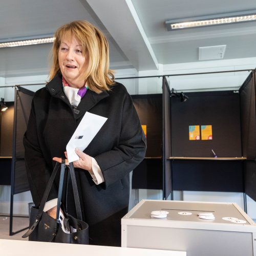 Tęsiamas balsavimas iš anksto renkant prezidentą, pilietybės referendume  © I. Gelūno / BNS nuotr.