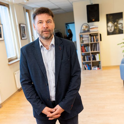 Švietimo darbuotojų profesinės sąjungos atstovų ir ministro susitikimas  © P. Peleckio / BNS nuotr.