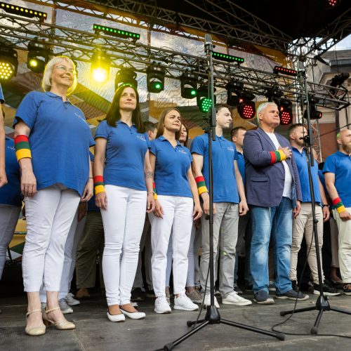  „Tautiškos giesmės“ giedojimas ir koncertas Klaipėdoje  © P. Peleckio / BNS nuotr.