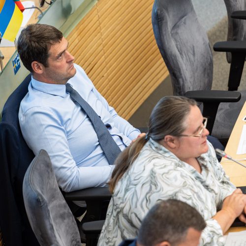 Siūlymas pradėti apkaltos procesą R. Žemaitaičiui  © P. Peleckio / BNS nuotr.