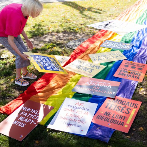 LGBTQ bendruomenės protestas  © S. Lisausko / BNS nuotr.