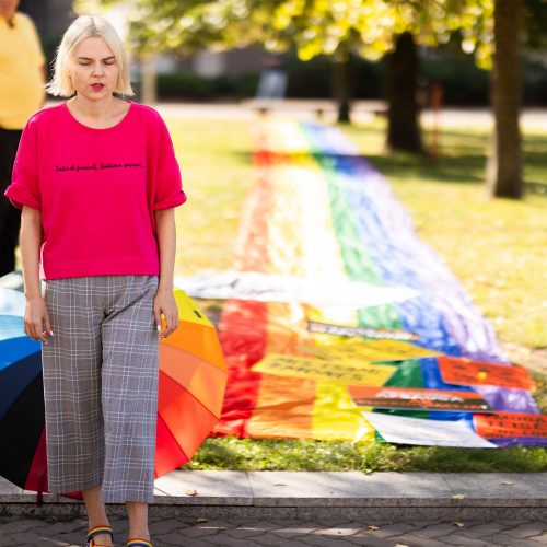 LGBTQ bendruomenės protestas  © S. Lisausko / BNS nuotr.