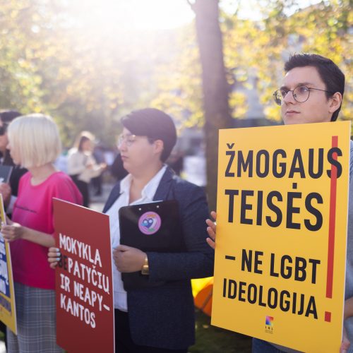 LGBTQ bendruomenės protestas  © S. Lisausko / BNS nuotr.