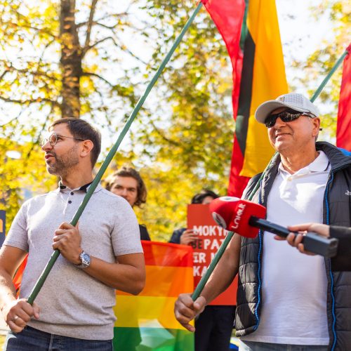 LGBTQ bendruomenės protestas  © S. Lisausko / BNS nuotr.