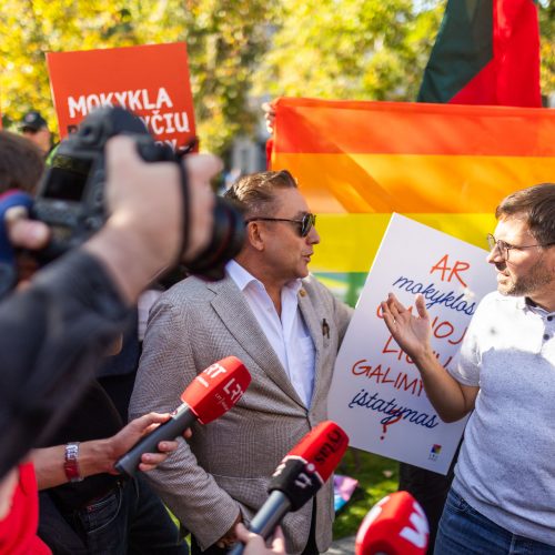 LGBTQ bendruomenės protestas  © S. Lisausko / BNS nuotr.
