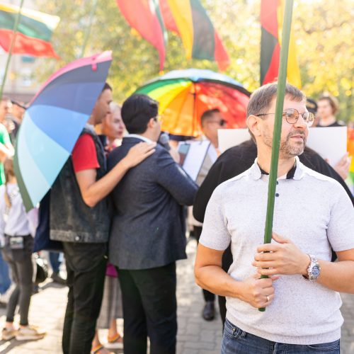 LGBTQ bendruomenės protestas  © S. Lisausko / BNS nuotr.